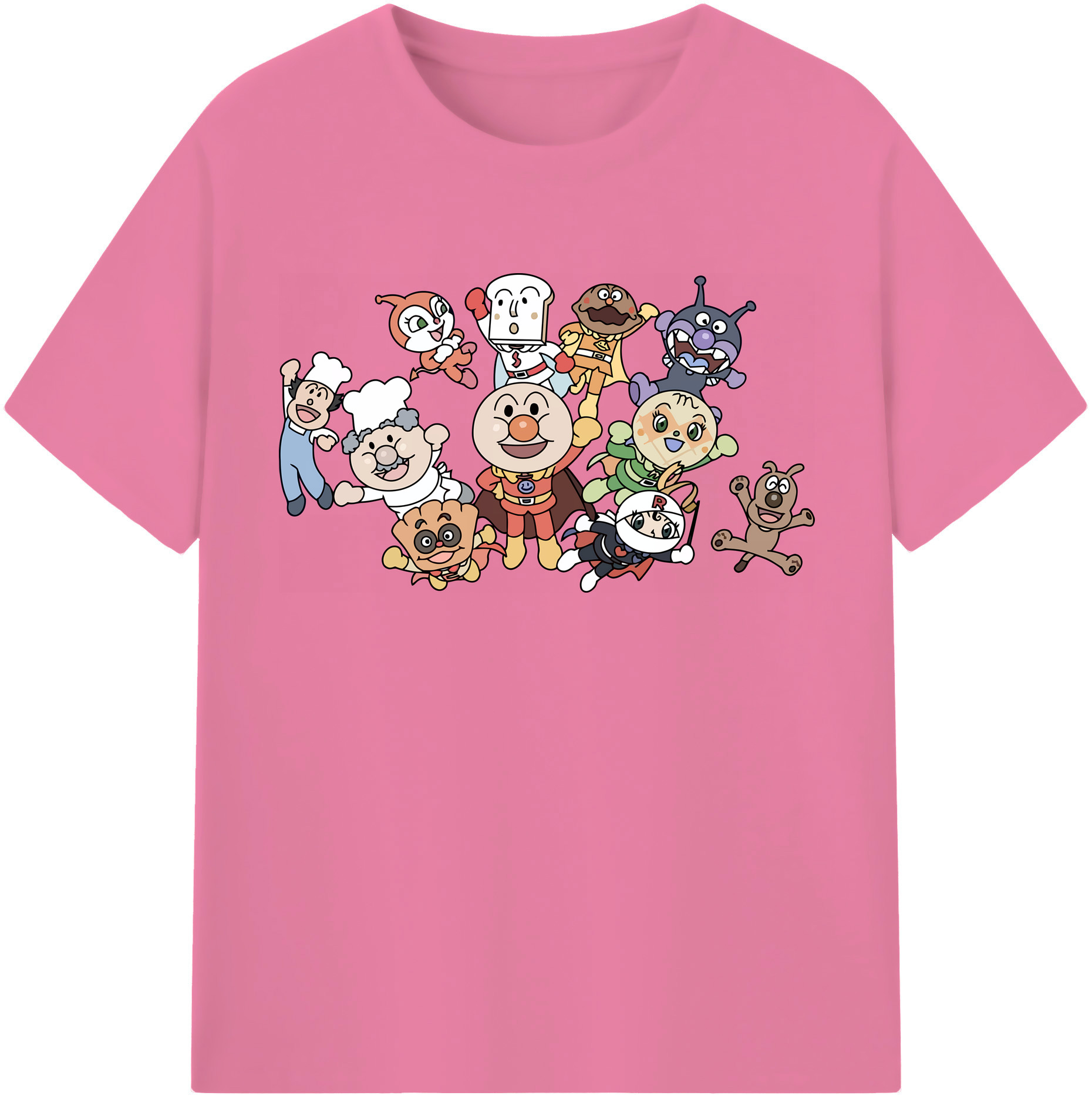 （画像用） アンパンマン Anpanman 綿100％半袖Tシャツ（フロントプリント）